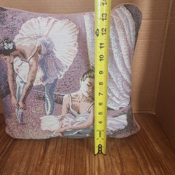 Goodwin Weavers Ballerina Tapestry Pillow Pink 15x15 Dance Ballet Classical - Picture 5 of 9